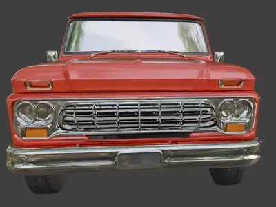 Vintage Rusty Pickup Truck 3D Model 3D model 20