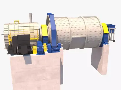 molino de bolas 01b 3D model