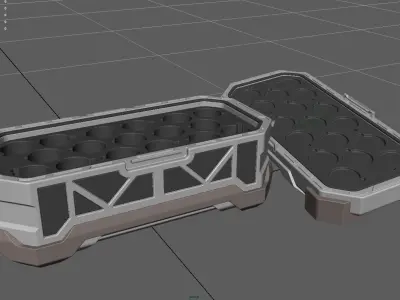 Sci-fi military case 3D model