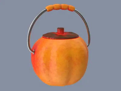 Jack-o-Lantern Scareface Bucket 3D model