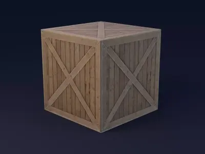 Crate Simple Free low-poly 3D model