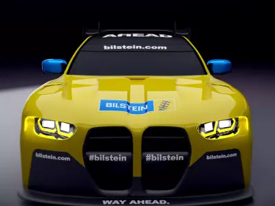 GT3 M4 Racecar Low-poly 3D model