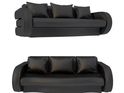 Black sofa 3D model