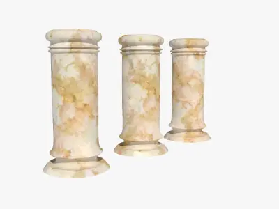 Simple low marble column 3D model