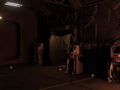 Futuristic command center 3D model 3D model
