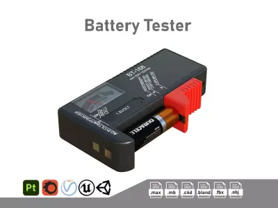 Battery Tester Low-poly 3D model