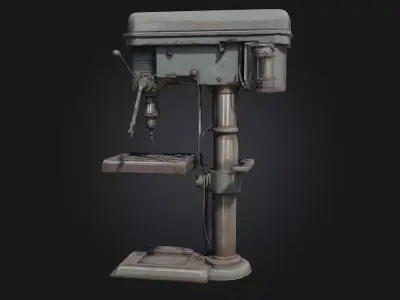 Industrial Drill Press  Precision Power for Workshop Scenes 3D model