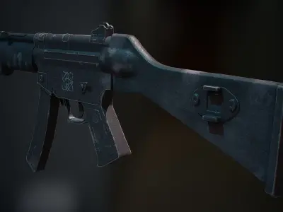 Weapon model  MP5 Low-poly 3D model