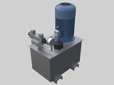 Hydraulic power pack 3D model