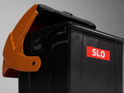 4 Wheel Trashcan  3D model