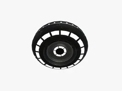 Alien Spaceship UFO A10 Full Black - Sci Fi Spacecraft Design Low-poly 3D model