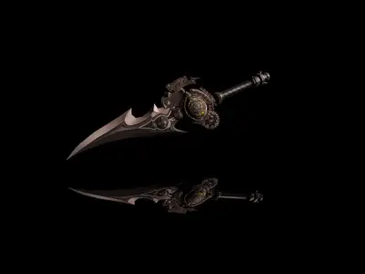 Steampunk Dagger 3D model