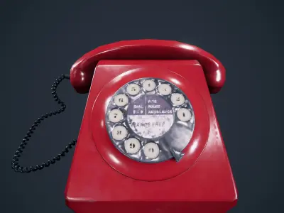 Vintage Telephone Rotary Low-poly 3D model purchase