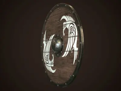 Viking Shield 27 Low-poly 3D model