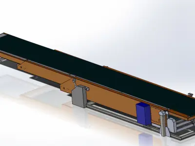 Telescopic belt conveyor 3D model