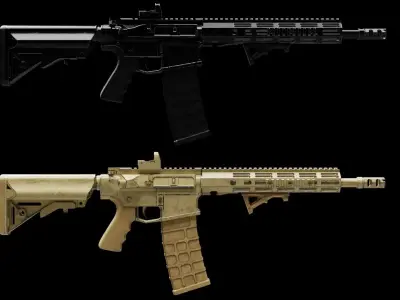 assault rifle ar-15 3D model purchase