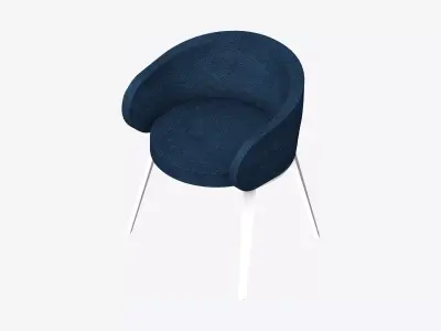 Furniture - Chair - Contemporary - Right - Low - Back Low-poly 3D model