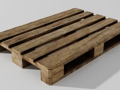 Wooden pallet 02 3D model purchase