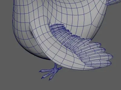 Cartoon Chicken Character 3D Model Low-poly 3D model