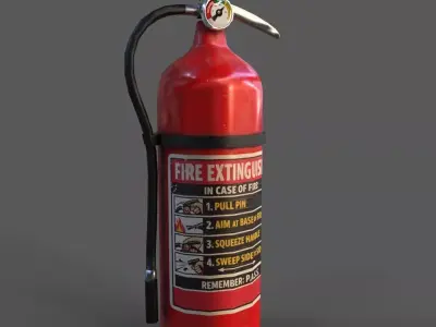 Fire Extinguisher Low-poly 3D model purchase
