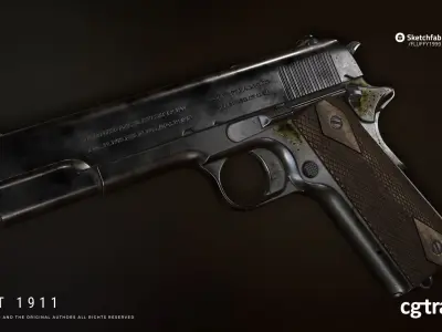 Colt 1911 Low-poly 3D model order