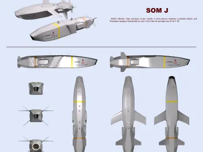 SOM-J Missile 3D model