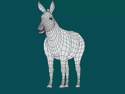 Donkey Animals Lowpoly Free 3D model