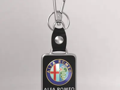 Alfaromeo car logo keychain 3d model  3D model
