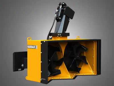 6600AR Snow Blower Compact Track - Skid Steer Loader Attachment 3D model