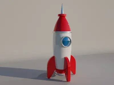 rocket ship 3D model