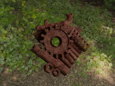 Scrap metal Low-poly 3D model