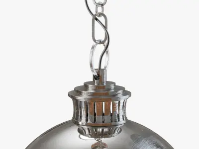 Emerson 1-light single globe pendant-chrome 3D model