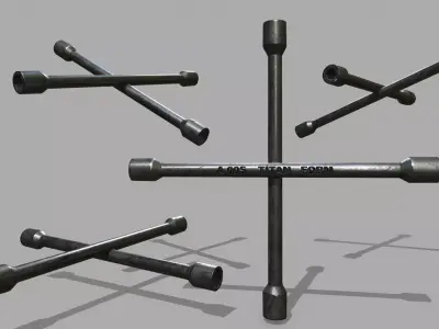 Lug Wrench Low-poly 3D model order