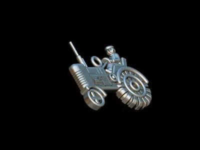 Farm tractor pendant 3D print model