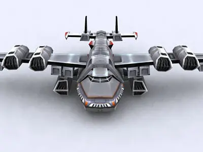 3DRT Sci-Fi Forces - Bomber 6  Low-poly 3D model