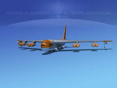 Boeing B-52C Stratofortress V06 3D model