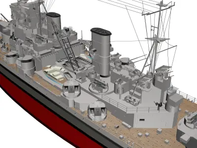 King George Battleship 3D model