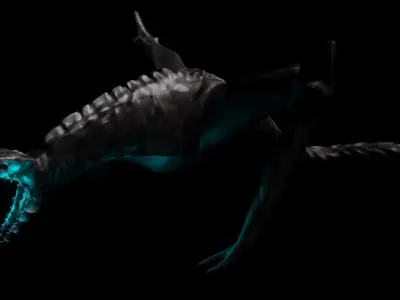 Skull Crawler From King Kong Low-poly 3D model