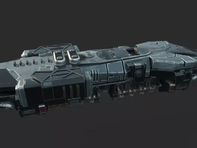 Future sci-fi bomber spacecraft 3D model