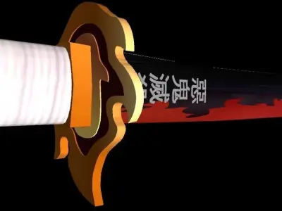 Rengoku Kyojuro sword - Kimetsu no Yaiba 3D model 3D print model