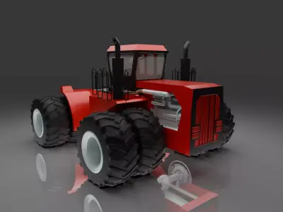 Realistic Heavy Duty Tractor 3D Model High Quality 3D model