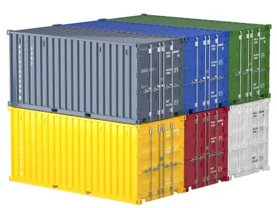 Shipping Container Collection 3D model