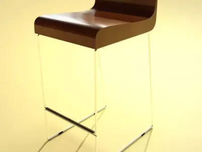 Industrial Bar Stool Low-poly 3D model purchase