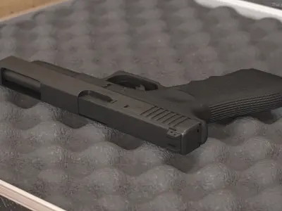 Semi Auto Pistol Glock G34 Black 3D model
