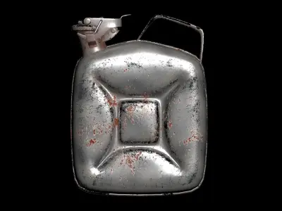 Metallic  gas canister v1 3D model