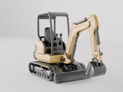 Mini Excavator Compact Construction Machine 3D model