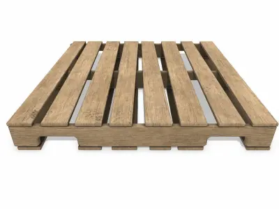 Wooden Pallet Low-poly PBR Free low-poly 3D model