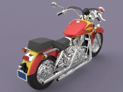 Motorcycle harley davidson Free 3D model