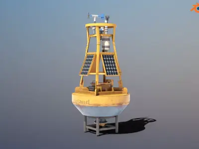Weather Buoy - PBR Low-poly 3D model