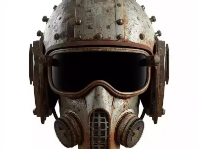 Steampunk And Wasteland Tactical Helmets 3D Models Pack
